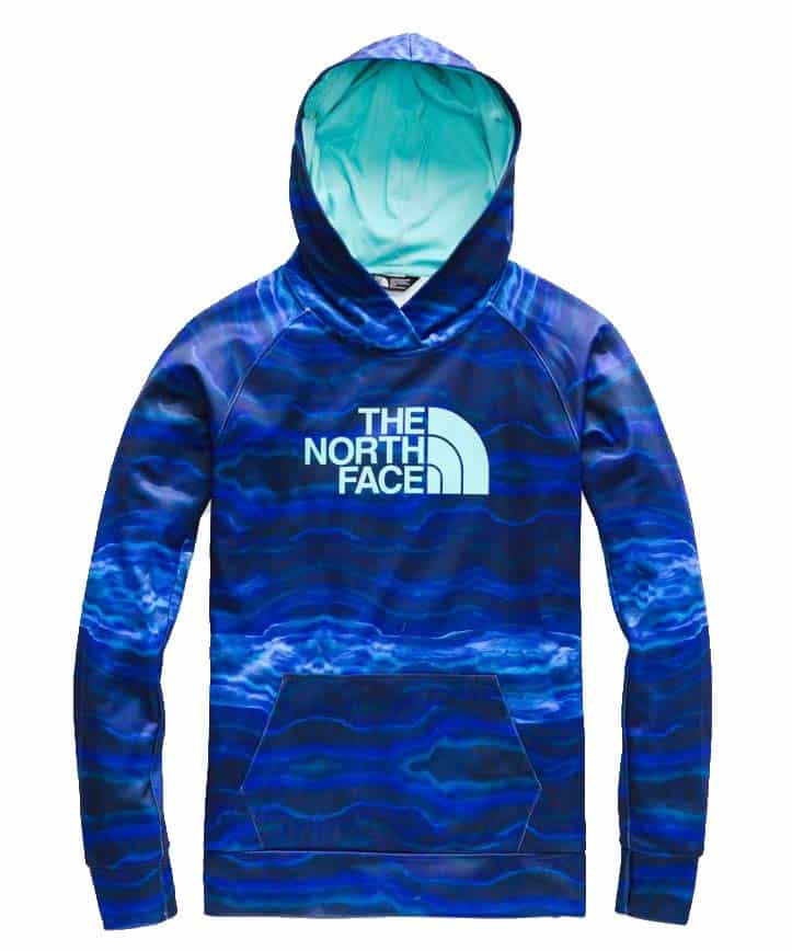 The North Face Women's Fave Half Dome Pullover Hoodie AZTEC BLUE CT GEODE PRINT/MINT BLUE