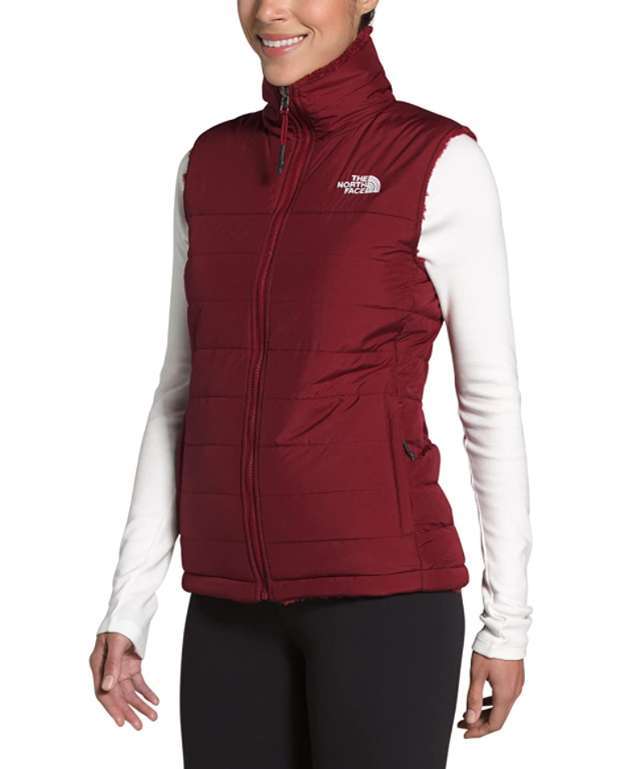 North Face Women’s Mossbud Insulated Reversible Vest #NF0A4R3GR61 Pomegranate
