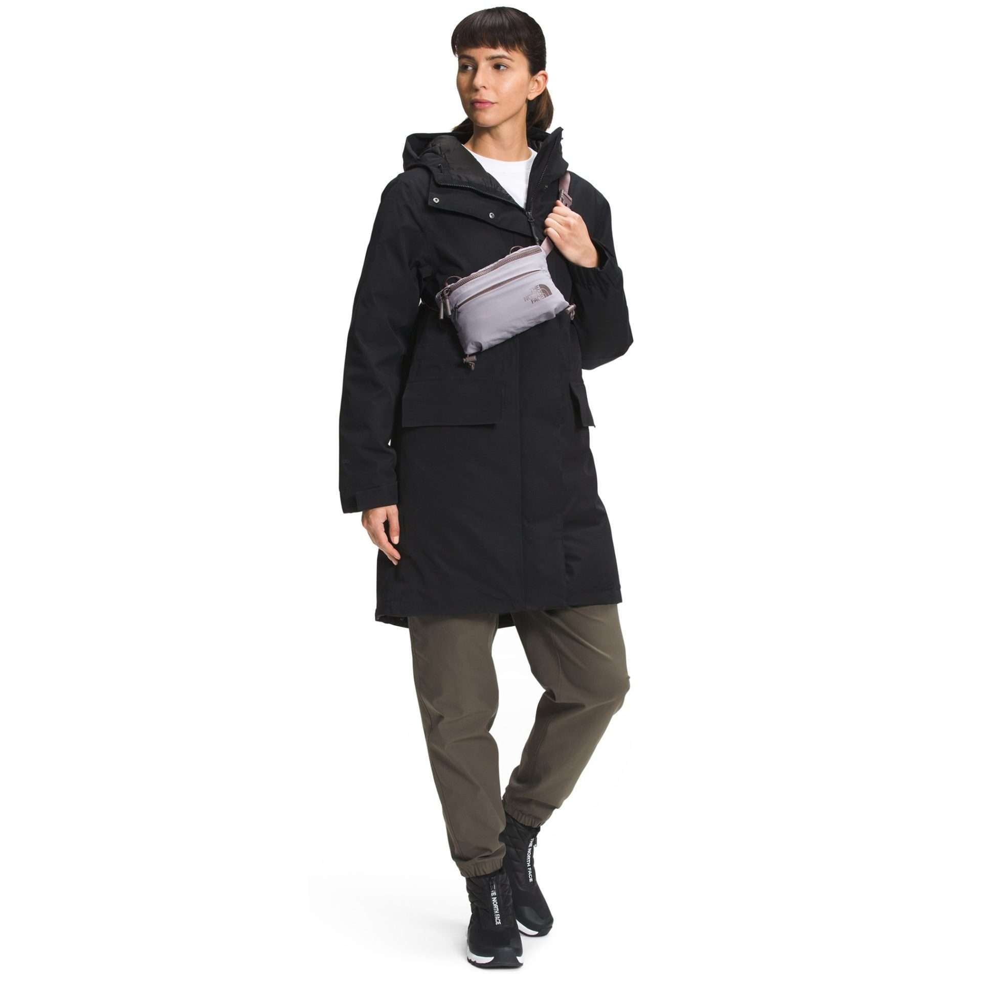 North Face Women's Never Stop Lumbar Pack #NF0A52T2204 Minimal Grey/graphite Purple