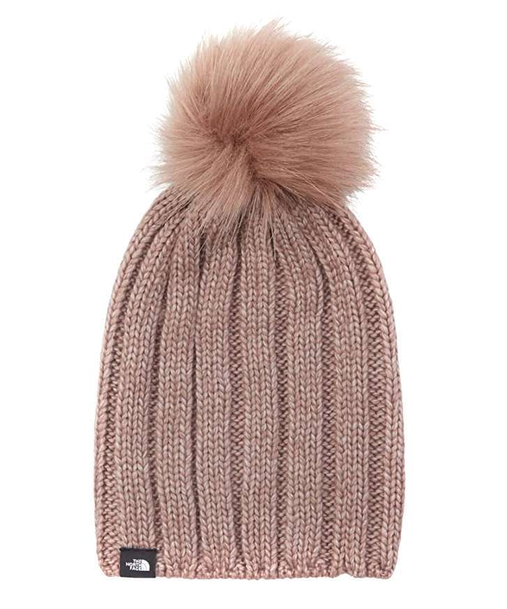 North Face Women's OH-MEGA City Pom Beanie #NF0A55K70TA Twilight Mauve