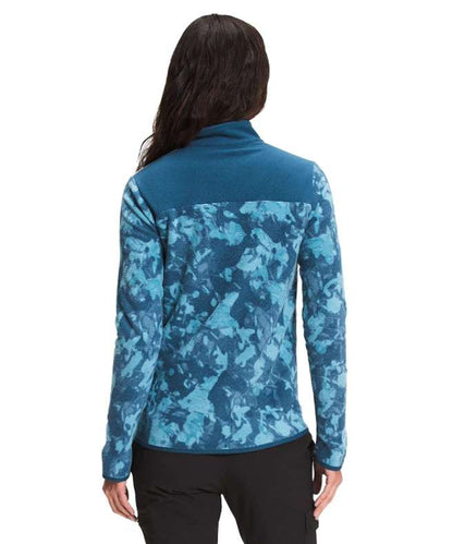 The North Face Women's Print TKA Glacier 1/4 Zip (Monterey Blue Scattershot Print)