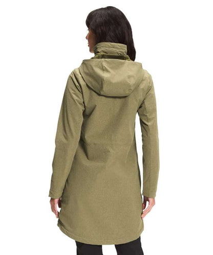 North Face Women's Shelbe Raschel Parka Length With Hood #NF0A5GBLH3R Burnt Olive Green Heather