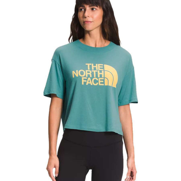 North Face Women’s Short Sleeve Half Dome Cropped Tee #NF0A4AUF11P Vintage White