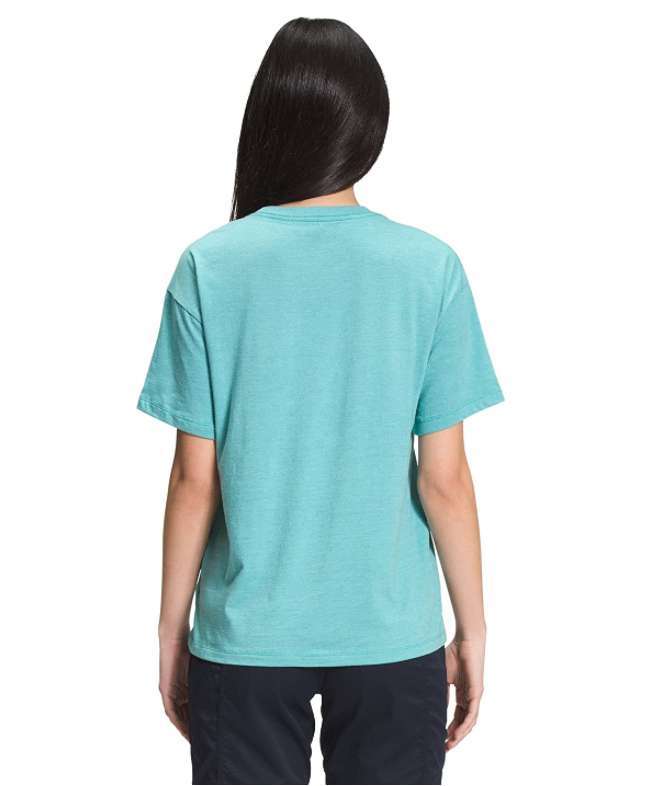 North Face Women’s Short Sleeve Half Dome Tri-Blend Tee #NF0A4ATQ1LJ (Bristol Blue Heather)