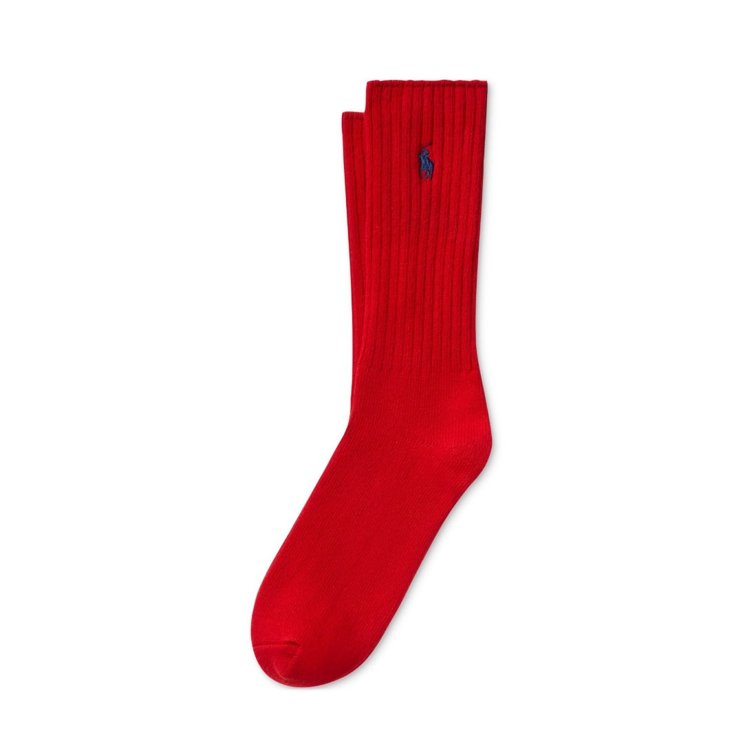 Polo Ralph Lauren men’s cotton crew sock featuring a ribbed cuff, soft fabric, and signature embroidered logo for everyday wear.