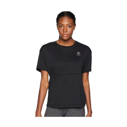 Women’s short-sleeve T-shirt featuring soft breathable fabric, a classic crew neckline, relaxed fit, and a versatile athletic-inspired design for everyday comfort