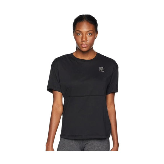 Women’s short-sleeve T-shirt featuring soft breathable fabric, a classic crew neckline, relaxed fit, and a versatile athletic-inspired design for everyday comfort
