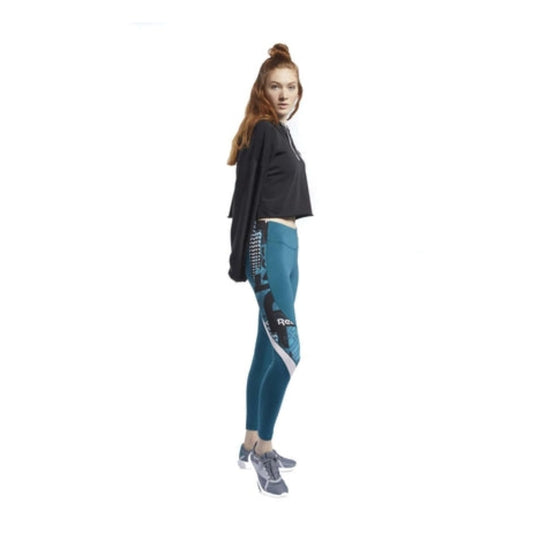 Women’s athletic tights featuring stretch moisture-wicking fabric, a supportive high-rise waistband, fitted silhouette, and breathable construction for training, running, and fitness activities