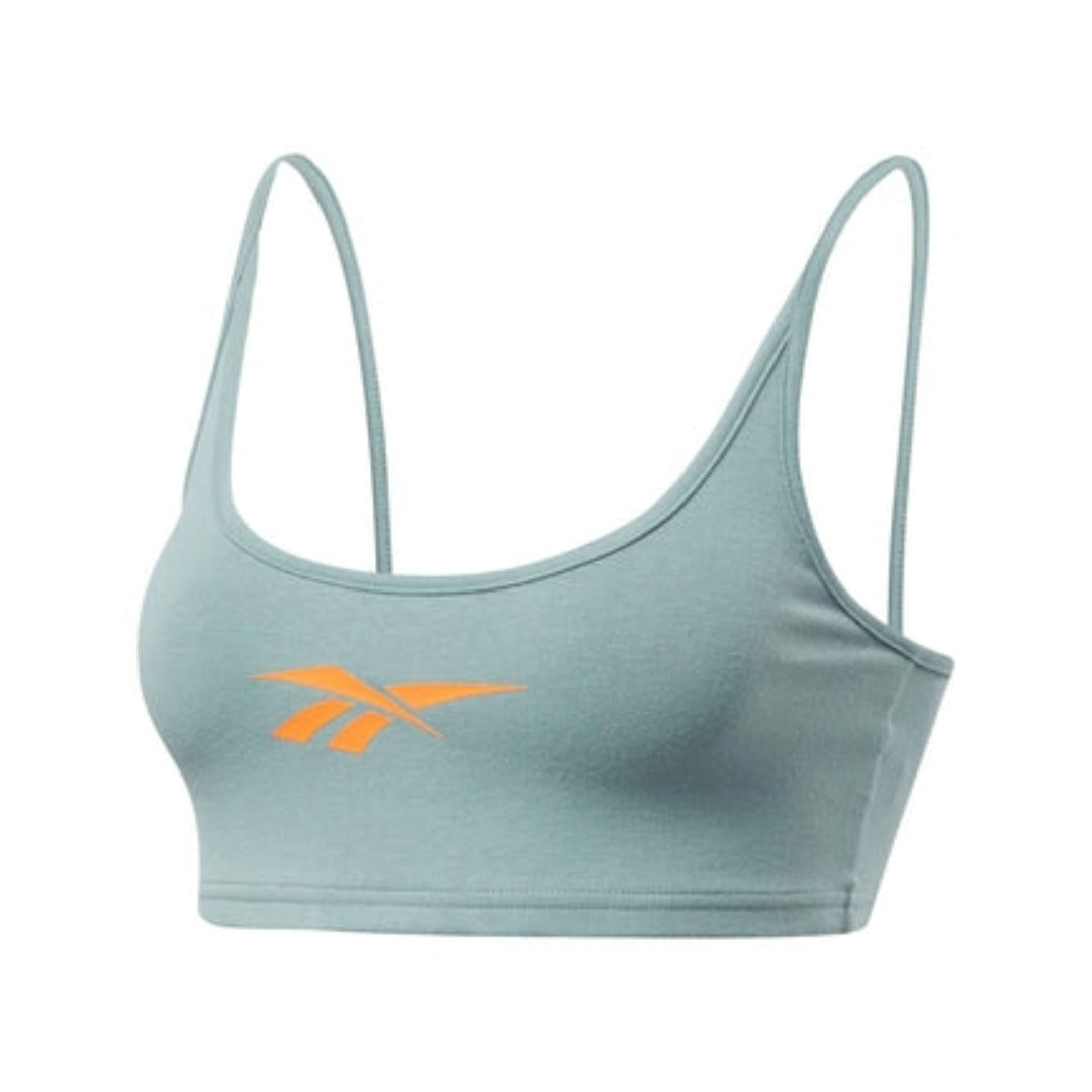 Reebok Women's Classic Vector Big Logo Bra - Green Slate