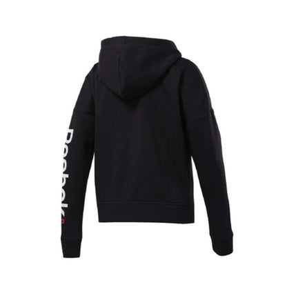 Reebok Women's Liner Logo Full Zip Hoodies - Chalk Lux Maroon Black