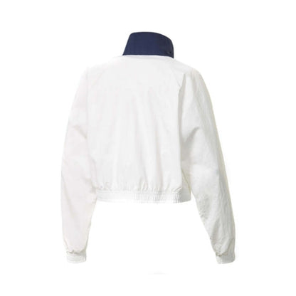 Reebok Women's classic Vector Cropped Track Jacket - White/Collegiate Navy/Primal red