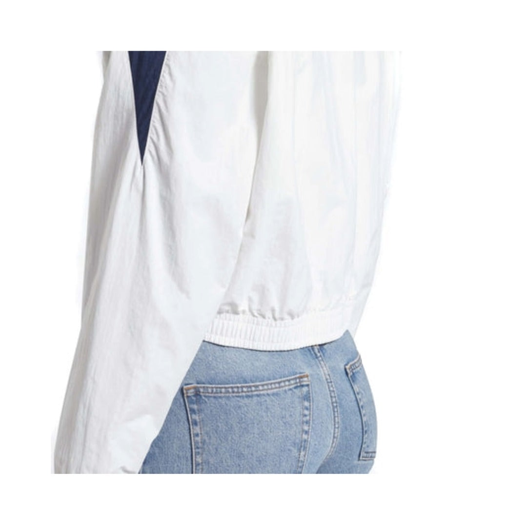 Reebok Women's classic Vector Cropped Track Jacket - White/Collegiate Navy/Primal red