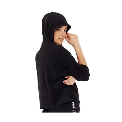 Reebok Women's Terry Cropped Hoodie - Black