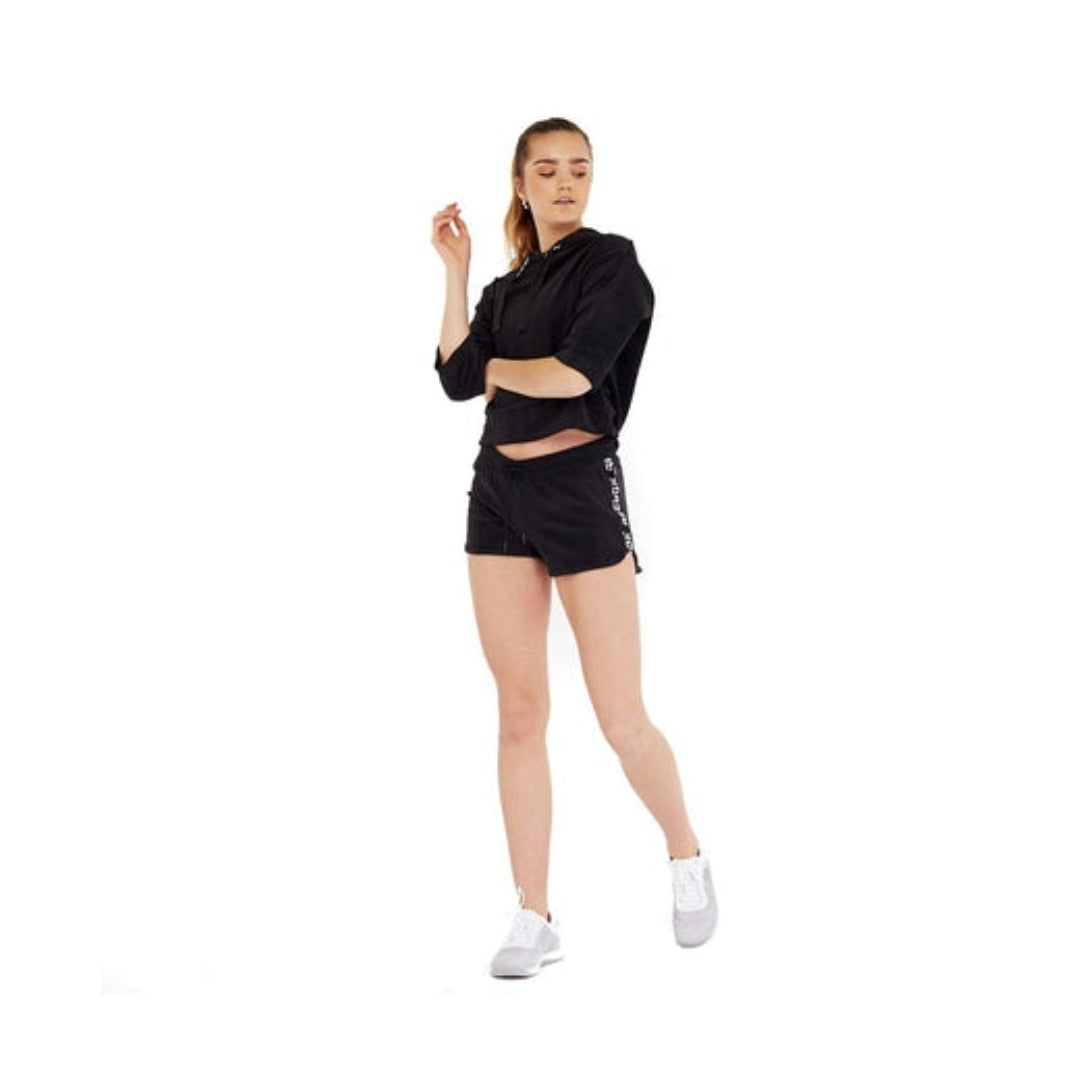 Reebok Women's Terry Cropped Hoodie - Black