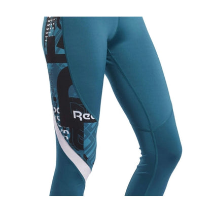 Reebok Women's Workout Ready Meet You There Tight - Heritage Teal