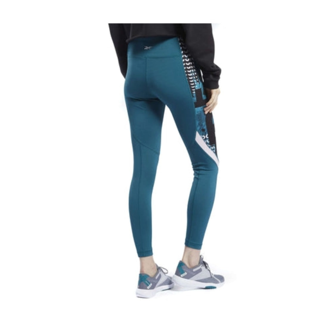 Reebok Women's Workout Ready Meet You There Tight - Heritage Teal