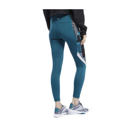 Reebok Women's Workout Ready Meet You There Tight - Heritage Teal