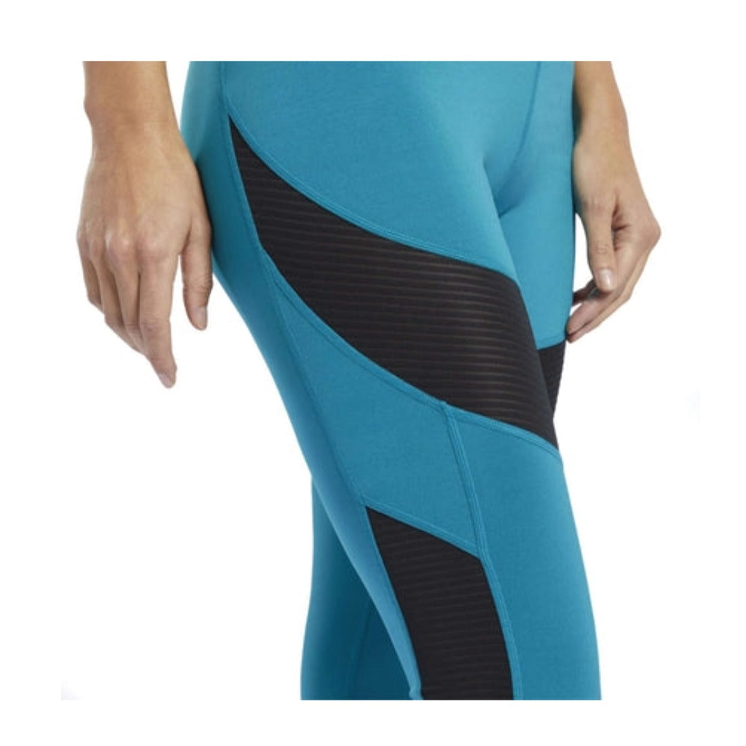 Reebok Women's Workout Ready Mesh Tight - Seaport Teal