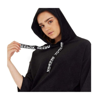 Reebok Women's Terry Cropped Hoodie - Black