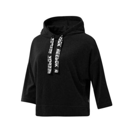 Reebok Women's Terry Cropped Hoodie - Black