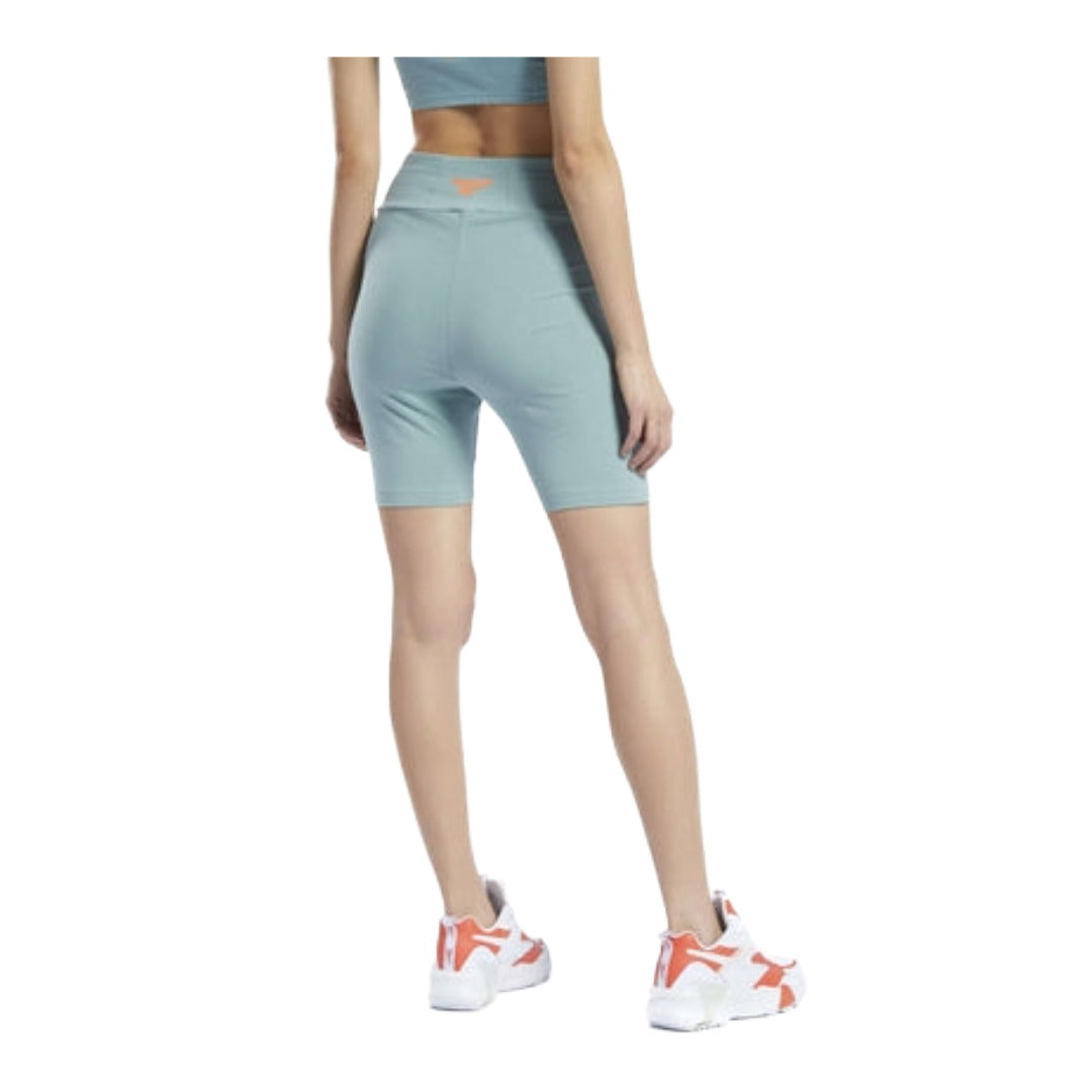 Reebok Women's Classic Vector Logo Bike Shorts - Green Slate