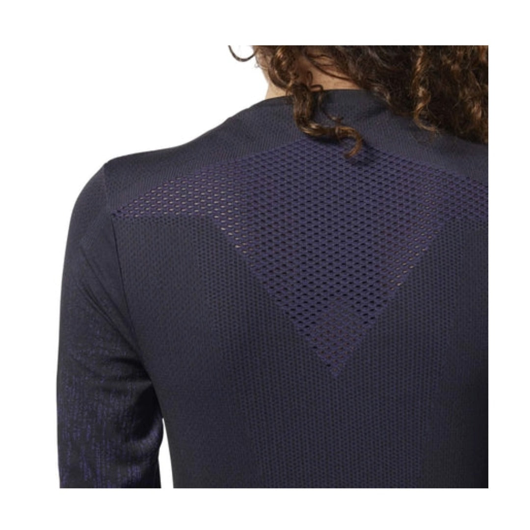 Reebok Womens Thermowarm Base Layer Top - Black Midnight Ink