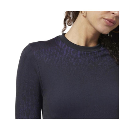 Reebok Womens Thermowarm Base Layer Top - Black Midnight Ink