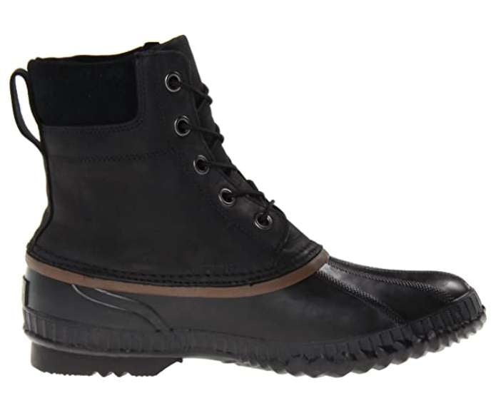 SOREL Men's Cheyanne II Waterproof Insulated Winter Boot (Black/Dark Brown)