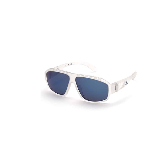 adidas Sport Sunglasses-Crystal/Blue Mirror