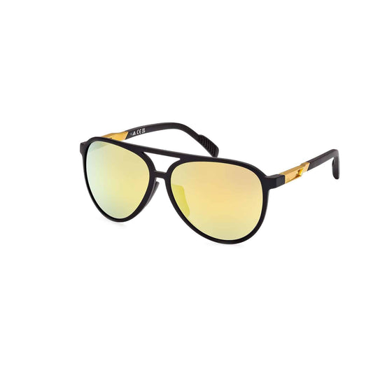 adidas Sport Sunglasses, SP0060-Matte Black/Yellow