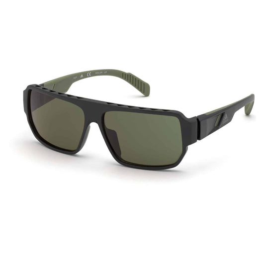 adidas Sport Sunglasses - Matte Black / Green