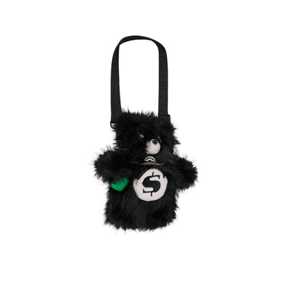 SPRAYGROUND Fur Cray Black Bear Cub Bag