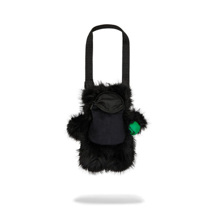 SPRAYGROUND Fur Cray Black Bear Cub Bag