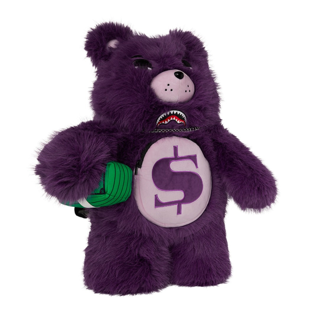 SPRAYGROUND Fur Cray Purple Moneybear Backpack