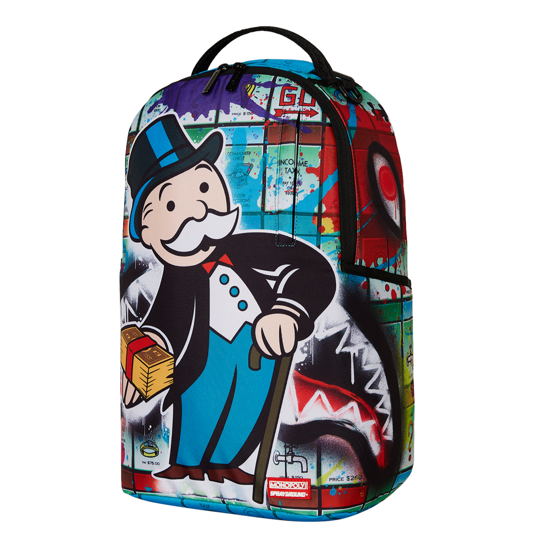 SPRAYGROUND MONOPOLY LORD OF MANOR GRAFFITI DLXR BACKPACK