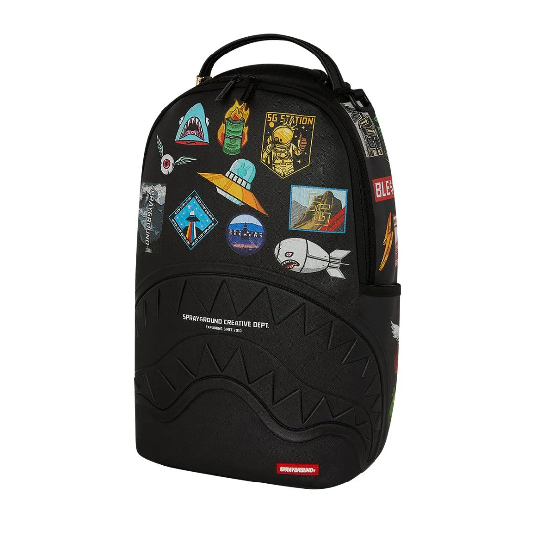 SPRAYGROUND Sharkmouth Embossed W Patches DLXSV Backpack
