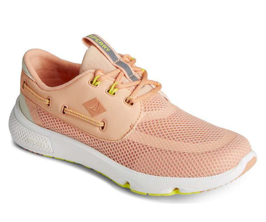 Sperry Women's 7 Seas 3-Eye Water Sport Sneaker STS87106 Peach