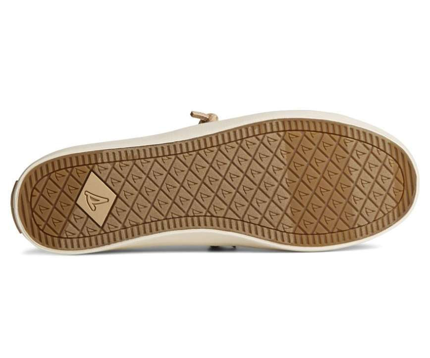 Sperry Women's Crest Vibe Twill Garment Wash Sneaker STS87174 Ivory