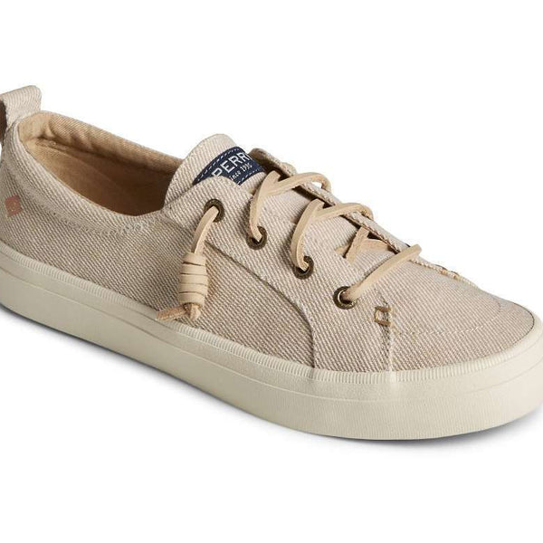 Sperry Women's Crest Vibe Twill Garment Wash Sneaker STS87174 Ivory