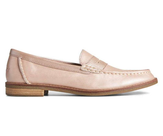 Sperry Women's Seaport Penny Pearlized Loafer STS87299 Pearl Grey