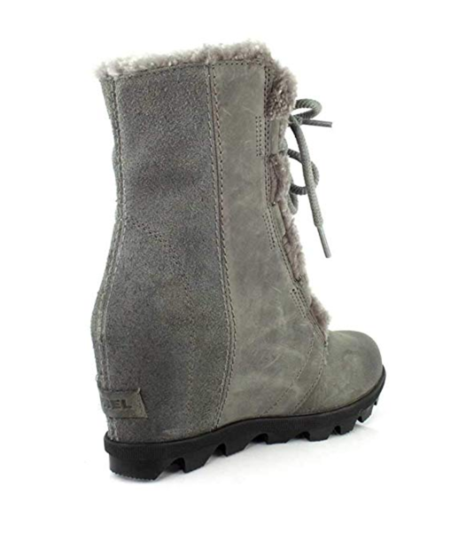 Sorel Women's Joan Wedge Shearling Boots (Quarry)
