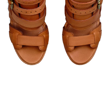 Sorel  Women's Nadia Buckle II Open Toe Wedge Sandals Carmel Brown