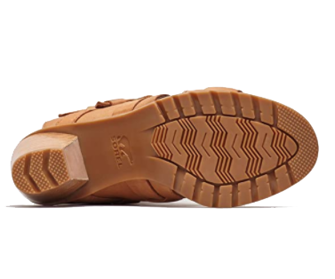 Sorel  Women's Nadia Buckle II Open Toe Wedge Sandals Carmel Brown