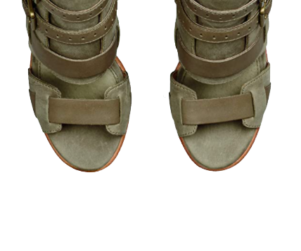 Sorel  Women's Nadia Buckle II Open Toe Wedge Sandals Sage