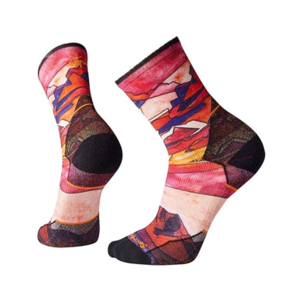 Smartwool Athlete Edition Run Print Crew Socks - Tandoori Orange