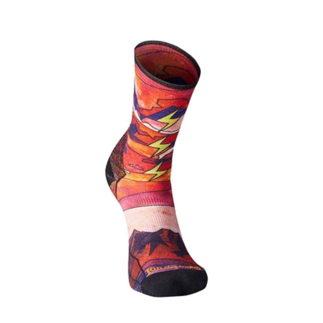 Smartwool Athlete Edition Run Print Crew Socks - Tandoori Orange