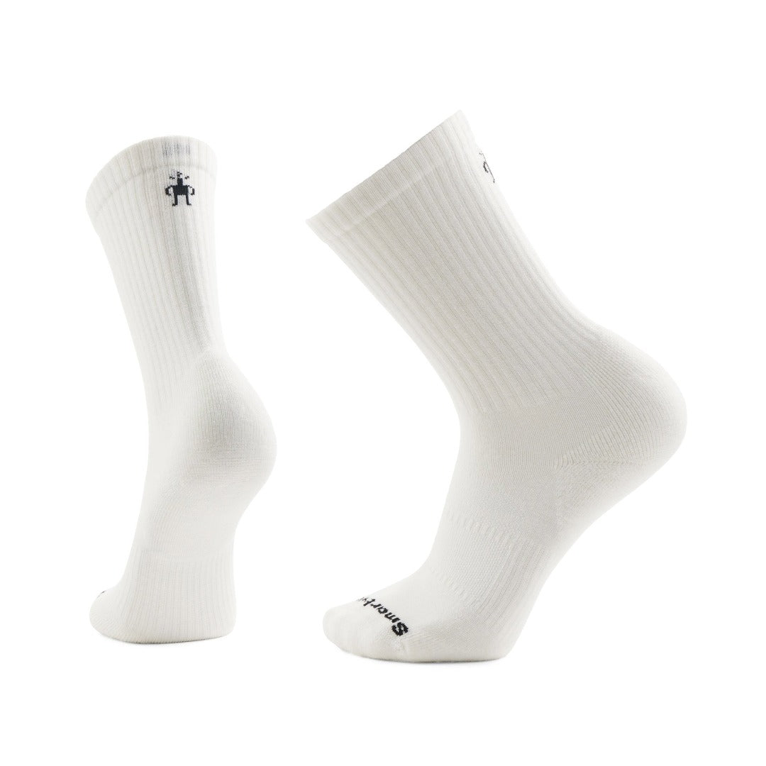 Athletic crew socks 2-pack featuring lightweight merino wool construction, breathable performance comfort, and supportive training-ready styling for active wear