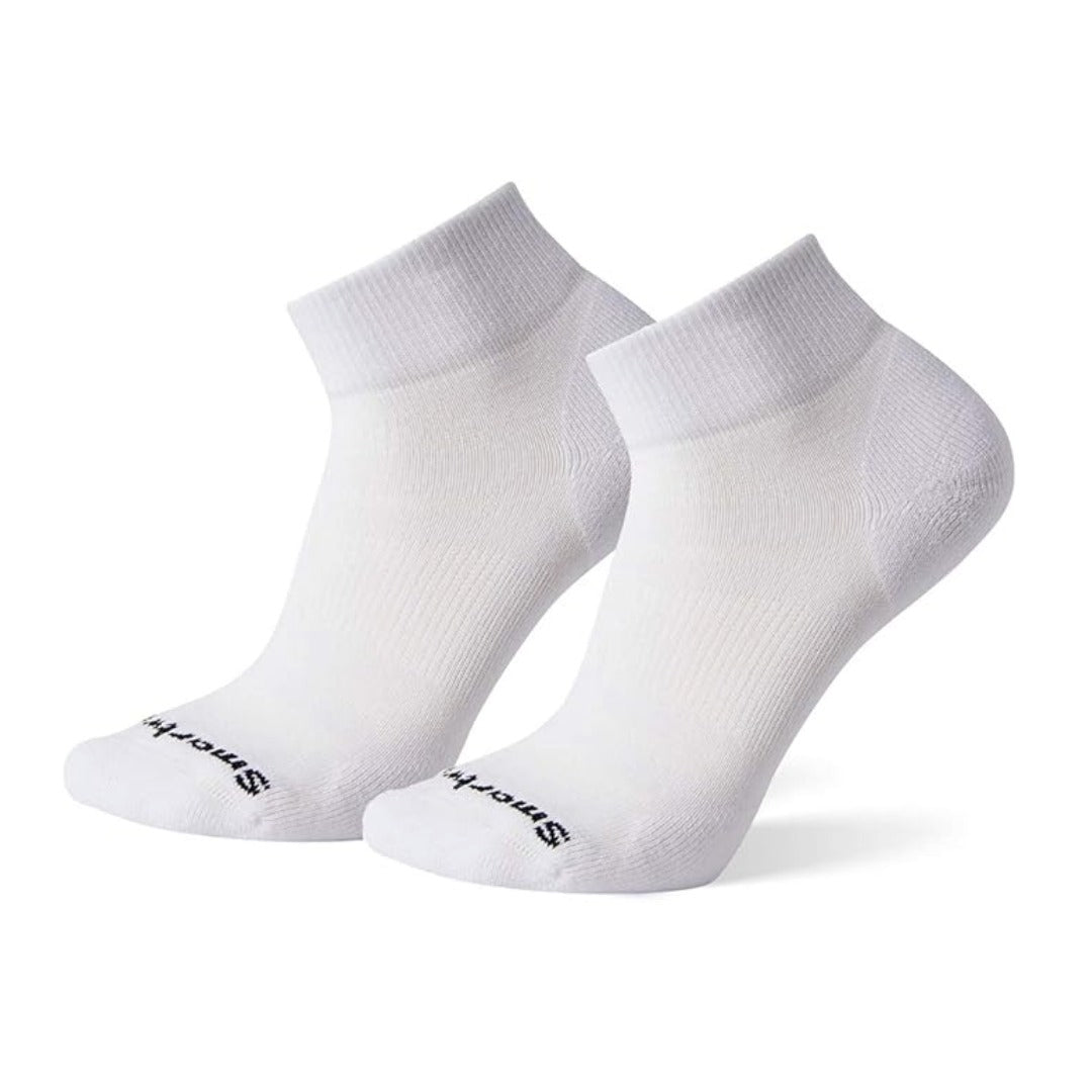Lightweight athletic mini socks 2-pack featuring breathable merino wool construction, targeted cushioned comfort, and low-profile performance styling for active wear