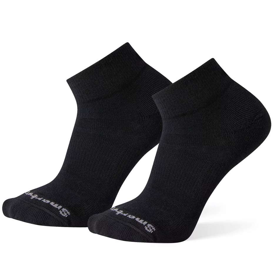 Lightweight athletic mini socks 2-pack featuring breathable merino wool construction, targeted cushioned comfort, and low-profile performance styling for active wear