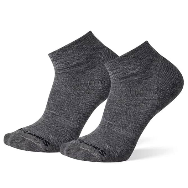 Lightweight athletic mini socks 2-pack featuring breathable merino wool construction, targeted cushioned comfort, and low-profile performance styling for active wear